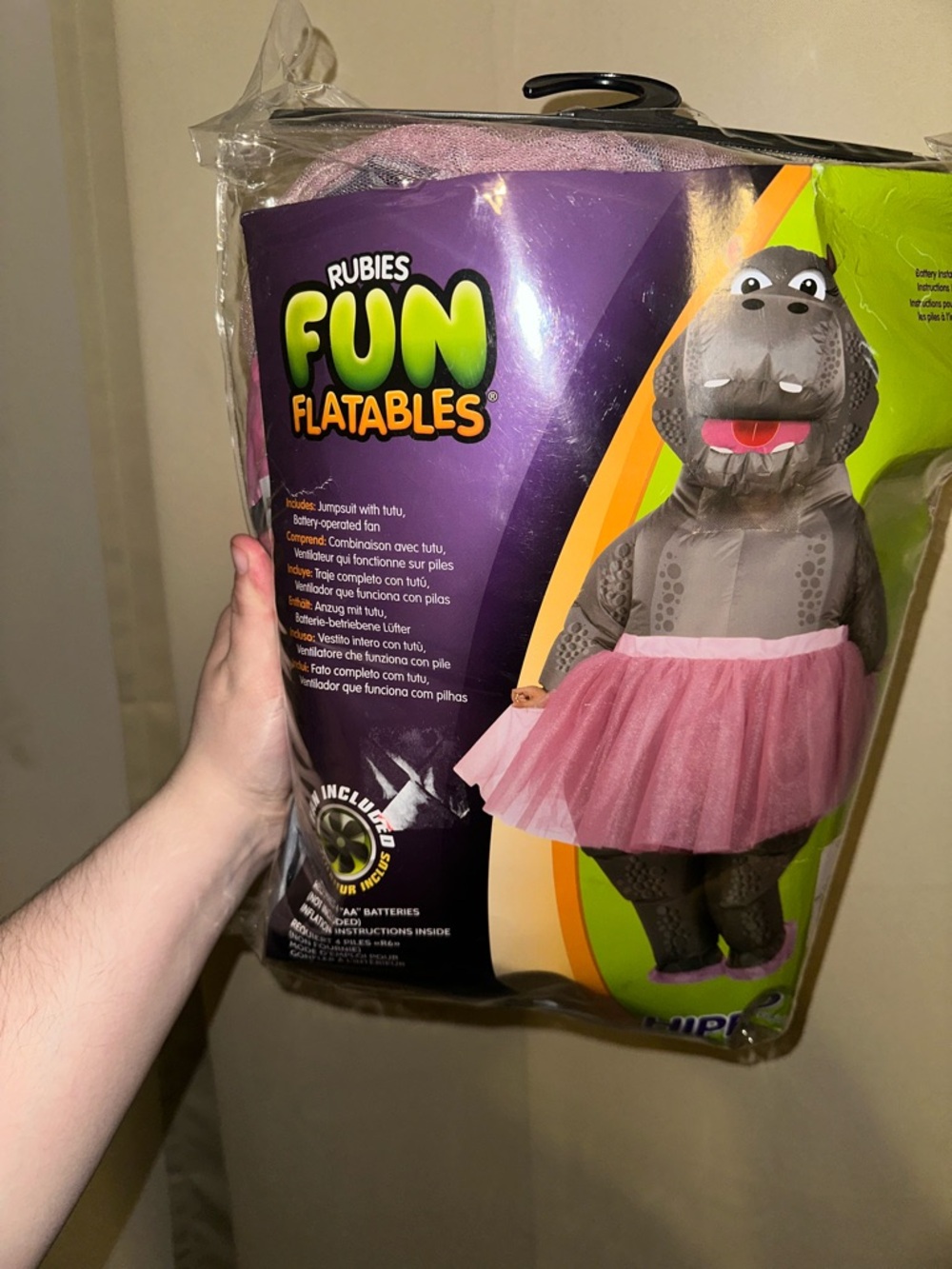 Rubie's Fun-Flatables Adult Inflatable Hippo Costume adult one size - Picture 3 of 4